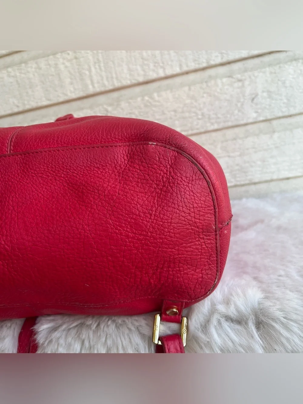 TORY BURCH Hot Pink Amanda Marion Drawstring Large Backpack Shoulder Bag
